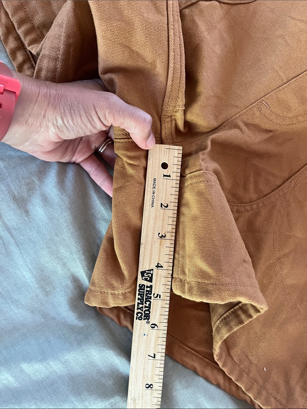 NWOT Patagonia Workwear Caramel Brown Short Overalls Romper - Picture 7 of 7